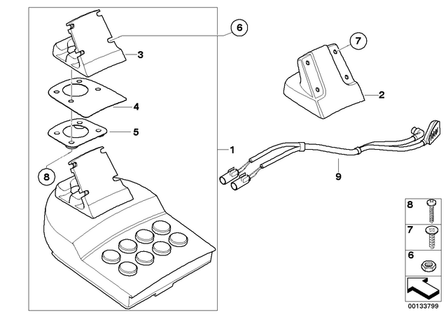 7119905170 - Navigation &amp; Communication: Square Nut - M4 for BMW-Motorrad Image