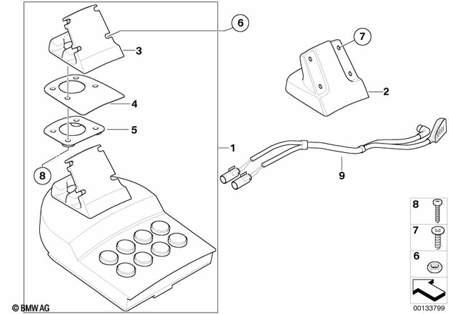 7119905170 - Navigation &amp; Communication: Square Nut - M4 for BMW-Motorrad Image