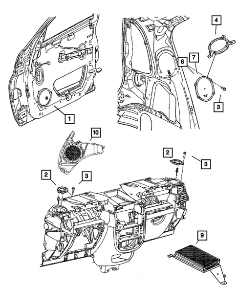 Radio, Antenna, and Speakers for 2007 Chrysler PT Cruiser #2