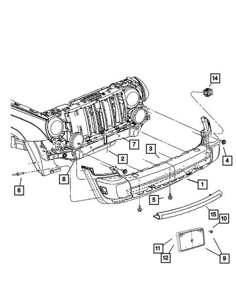 Front Bumper and Fascia for 2007 Jeep Liberty #0