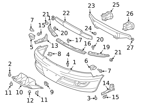 Bumper & Components - Front for 2006 Lexus GX470 #0