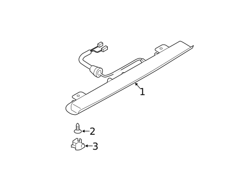 High Mounted Stop Lamp for 2008 Subaru Impreza #3