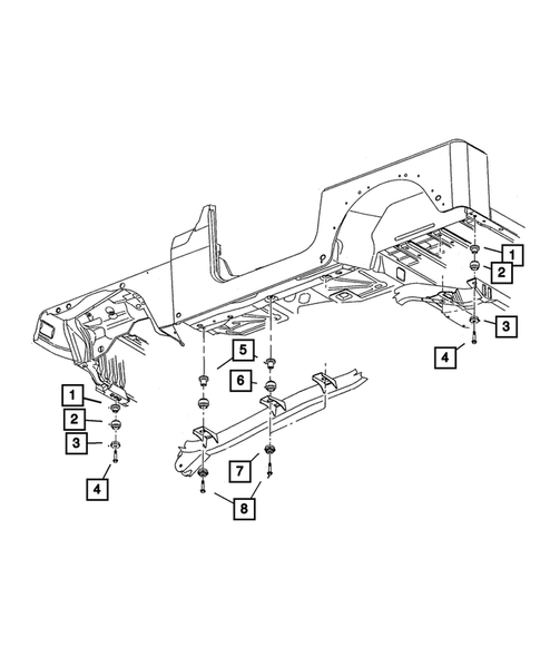 Body Hold Down for 2002 Jeep Wrangler #0