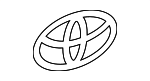 7540306130 - Body: Emblem for Toyota: Camry, Highlander, Mirai, Prius, Prius AWD-e, Prius C, Sienna Image