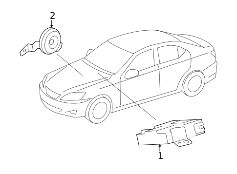 Alarm System for 2013 Lexus IS250 #0