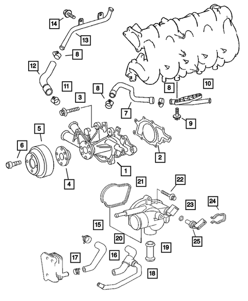 Water Pump and Related Parts for 2003 Dodge Sprinter 2500 #0