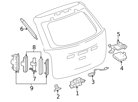 Liftgate for 2015 GMC Terrain #1