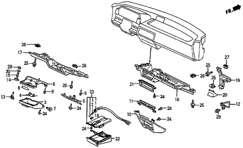 Instrument Lower Garnish for 1985 Honda Prelude #0