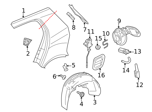 Quarter Panel & Components for 2010 Volkswagen GTI #0