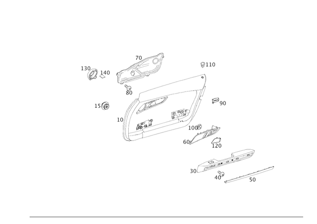 9910098 - Front Doors: Clamp for Mercedes-Benz Image image