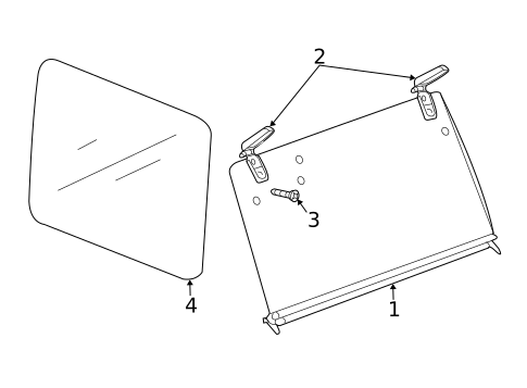 Glass & Hardware for 2018 Jeep Wrangler #1