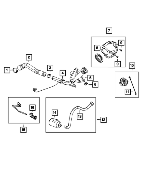 Fuel Tank Filler Tube for 2012 Ram 1500 #0