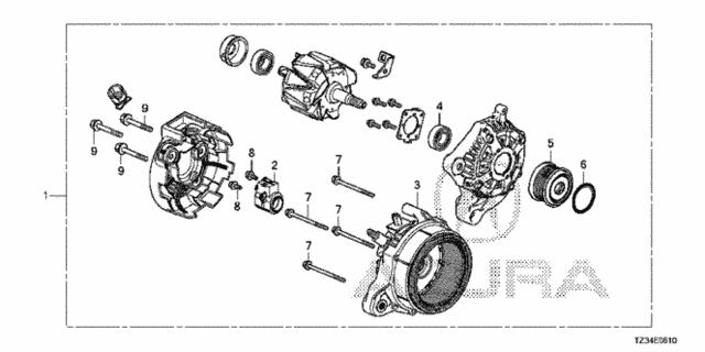 Alternator (Denso) (1) for 2019 Acura TLX #0