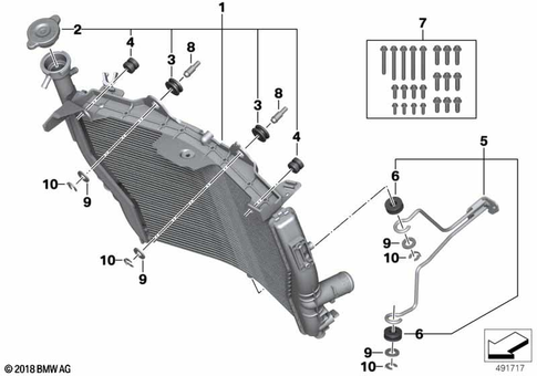 Engine Radiator with Mounting Hardware for 2017 BMW-Motorrad HP4Race #0