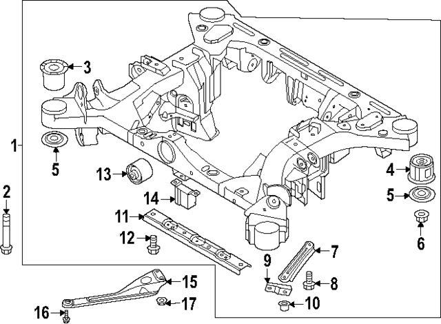 55460XA000 - : Suspension Sub-Frame Cross-Member Brace for Hyundai Image