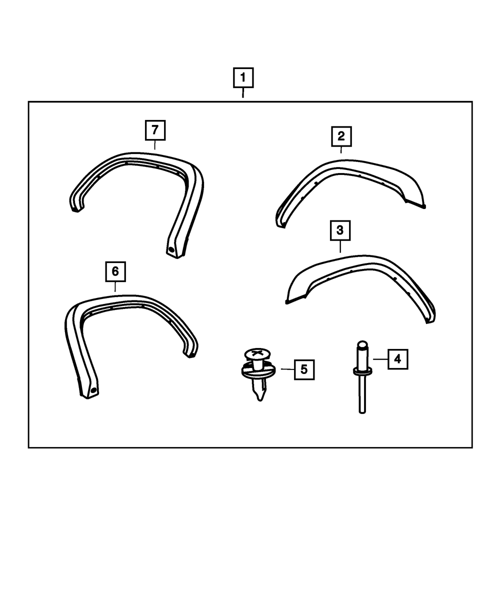 Wheel Lip Opening Molding Kit - Mopar (82211014)