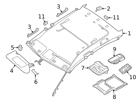 Interior Trim - Roof for 2021 Nissan Maxima #1