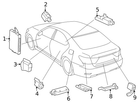 Keyless Entry Components for 2013 Lexus LS460 #0