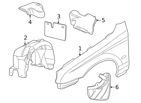 Exterior Trim - Fender for 2005 Jaguar S-Type #0