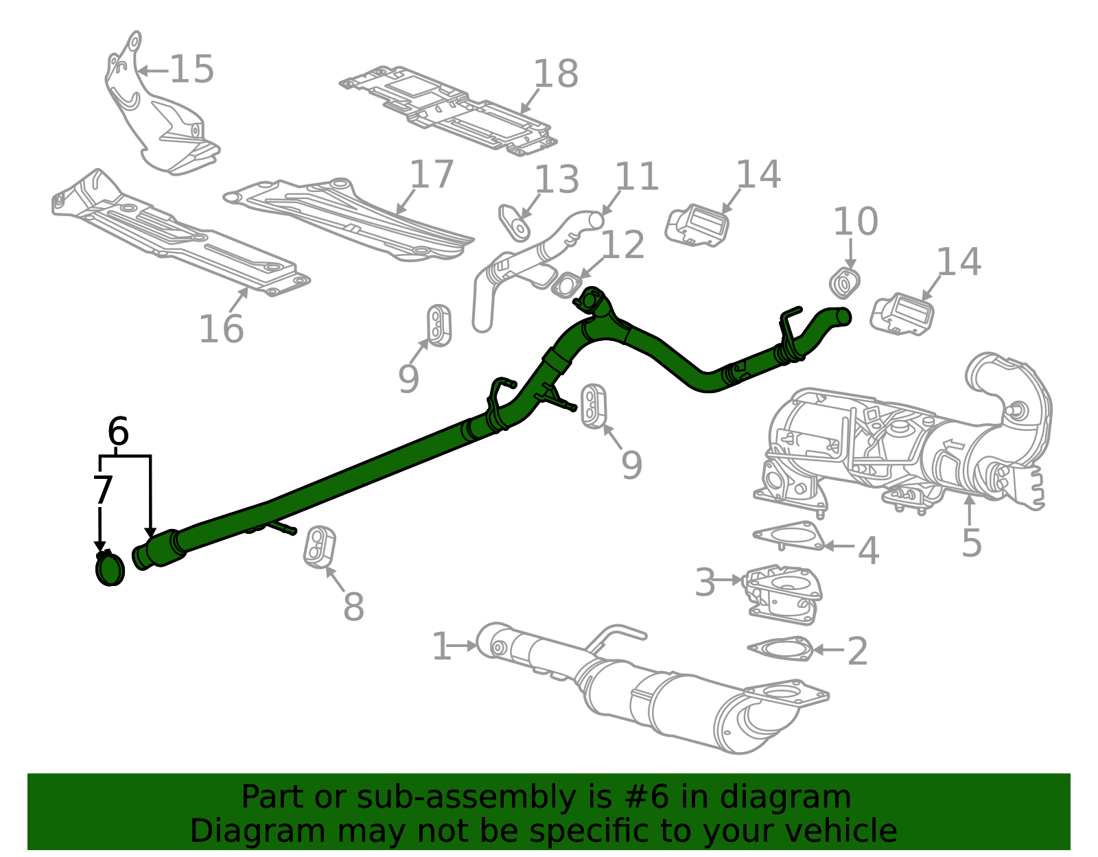 2020-2022 GM Muffler & Pipe 86799820 | TascaParts.com