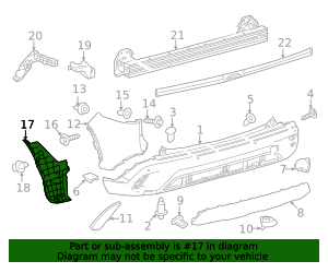 52592-0A060 - Bumper Splash Shield 2022-2026 Toyota Corolla Cross ...