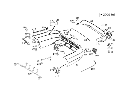 Rear Bumper for 2013 Mercedes-Benz E400 #0