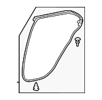6787212580 - Body: Door Weather-strip for Toyota: Corolla Image