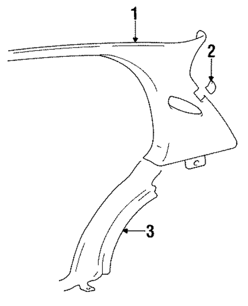 Interior Trim - Quarter Panels for 1996 Hyundai Sonata #0