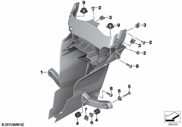 46637717040 - Frame and Mounting Parts: Front Panel Carrier -  for BMW-Motorrad Image