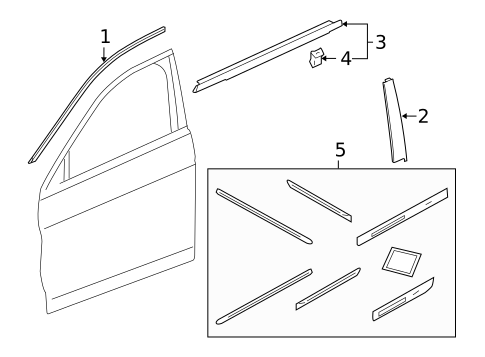 Exterior Trim - Door for 2014 Honda Accord #1