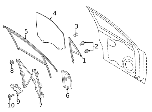 Glass - Front Door for 2020 Porsche Macan #0
