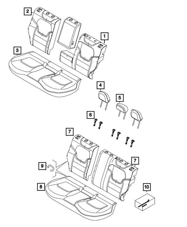 7RP94U0EAA - : Rear Headrest for Mopar Image