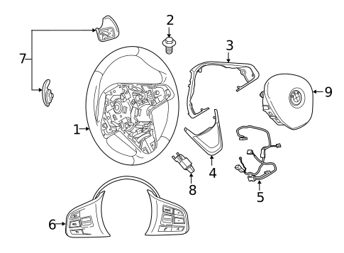 Steering Wheel & Trim for 2019 BMW X1 #0