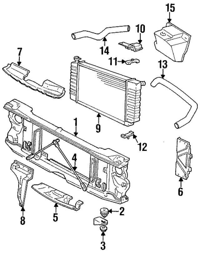 15149286 - Cooling System: Radiator Support for GM Image