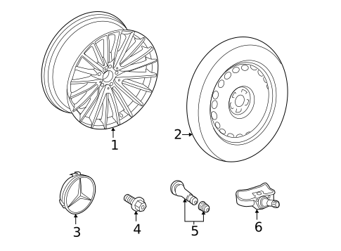 Wheels for 2021 Mercedes-Benz S500 #1