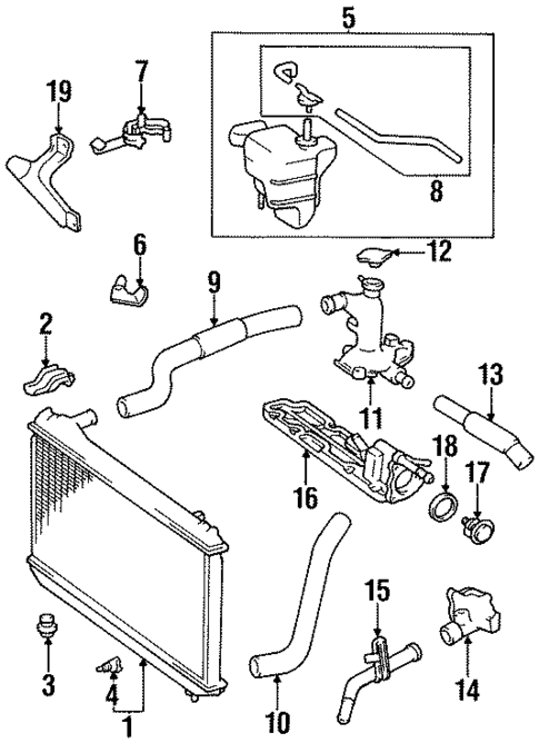 Radiator & Components for 1996 Toyota Avalon #0
