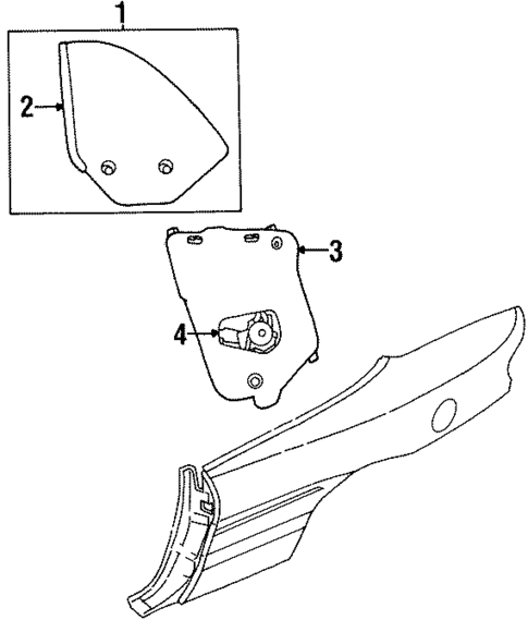 Glass & Hardware for 1998 Chrysler Sebring #0