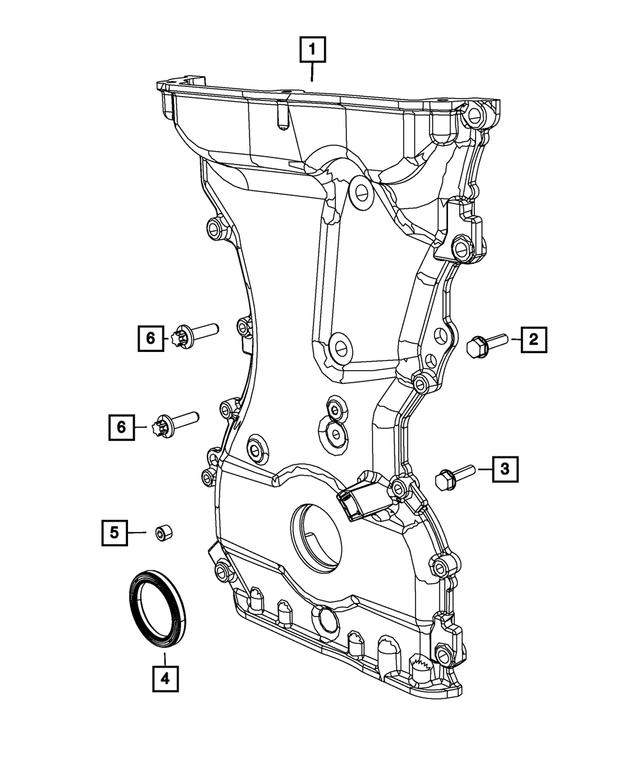 6509285AA - 2.4L Gas; Engine: Hex Flange Head Bolt, Mounting for Mopar Image