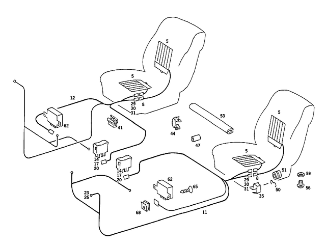 8203698 - Electrical System: Heating Pad for Mercedes-Benz: 190, 190D, 190E Image image