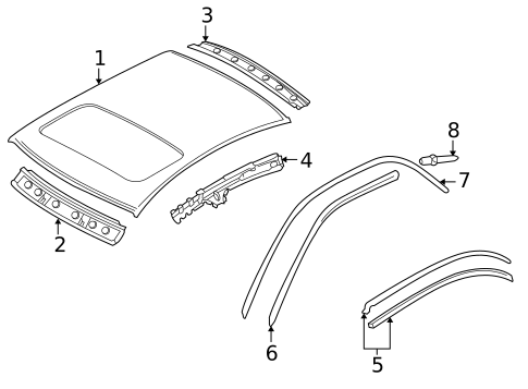 Roof & Components for 2001 Audi A4 Quattro #1