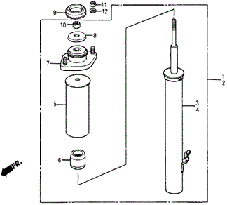 Front Shock Absorber for 1984 Honda Wagovan #0