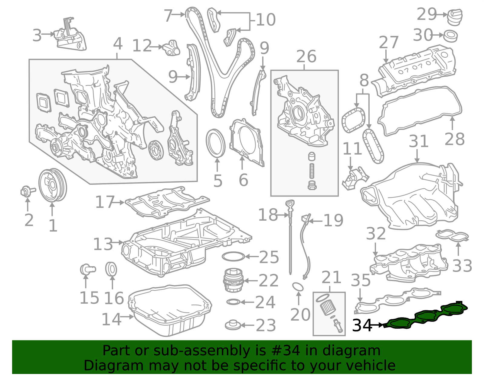 2005-2018 Toyota Engine Intake Manifold Gasket 17177-0P021