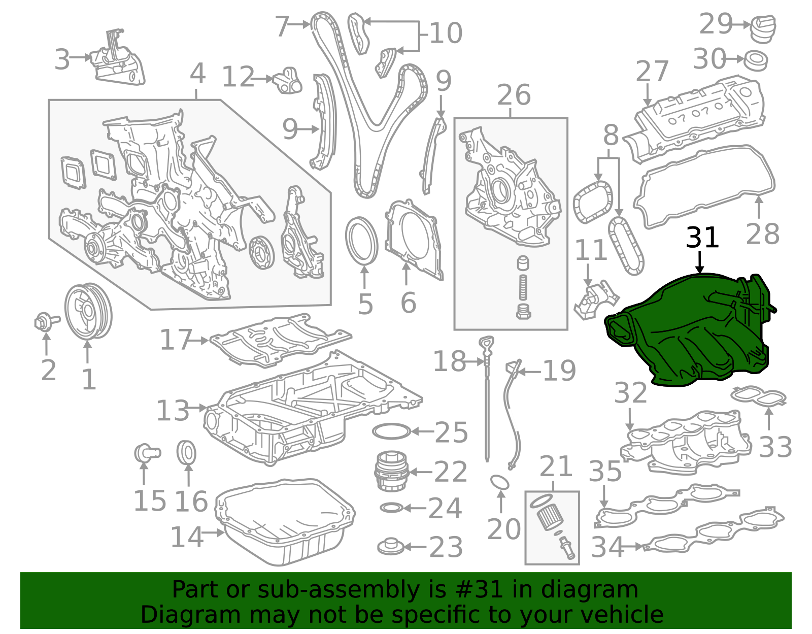 17190-0P071 - Engine Intake Manifold 2011-2016 Toyota Sienna | Toyota ...