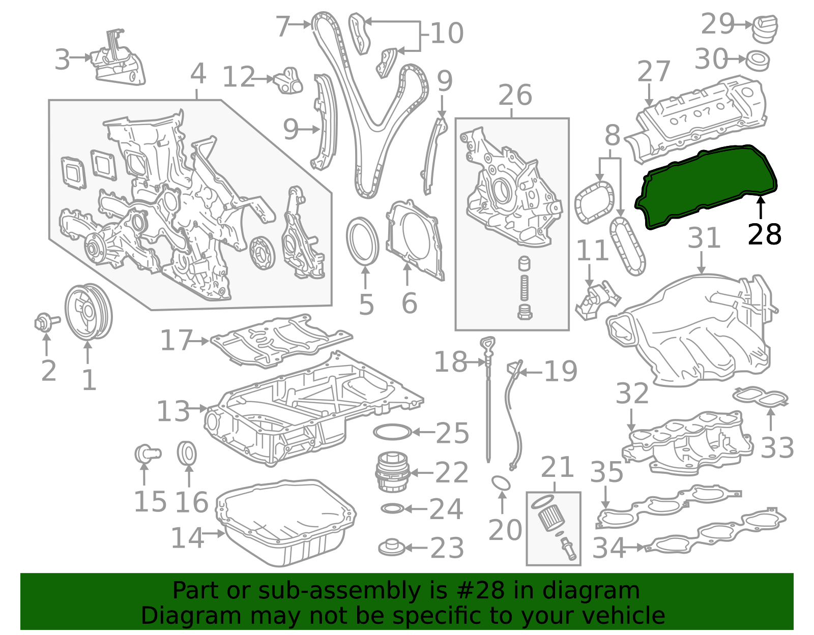 オーダーぺージ 11214-0P040 - Engine Valve Cover Gasket 2005-2018 Toyota | Longo