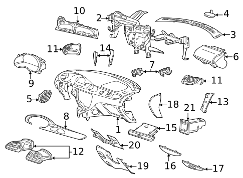 Instrument Panel Components for 2001 Jaguar S-Type #0