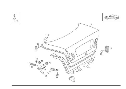 Trunk Lid for 2003 Mercedes-Benz CLK430 #0