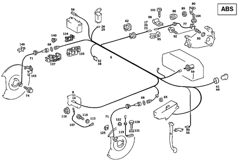 Brake Lining Wear Indicator and Antilock Braking System for 1989 Mercedes-Benz 190D #0