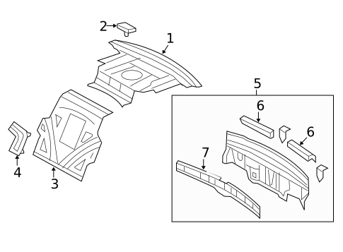 Rear Body for 2017 Lexus LS460 #0