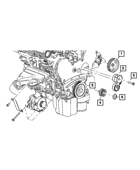 Pulleys and Related Parts for 2009 Dodge Charger #1