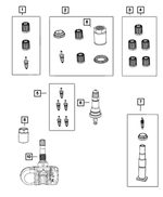 68581600AA - : Tire Pressure Sensor Nut, Spare Tire for Mopar Image